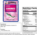 GEISHA POUCHED SMOKED SARDINES IN SOYA OIL