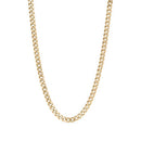 DIAMOND CUT CURB CHAIN NECKLACE 18"