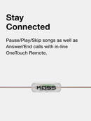 KOSS CL-5i CLEAR STEREO HEADPHONES W MIC