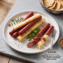 WISCONSIN'S BEST- PEPPER JACK CHEESE & JALAPEÑO CHEDDAR BEEF (6 STICKS)